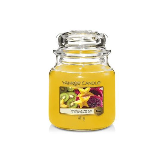 Yankee Candle - Classic vonná sviečka Tropical Starfruit, 411g