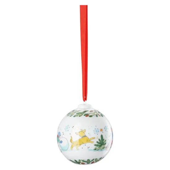 Vianočná porcelánová ozdoba na stromček gule Vianočné radovánky 6 cm, Rosenthal