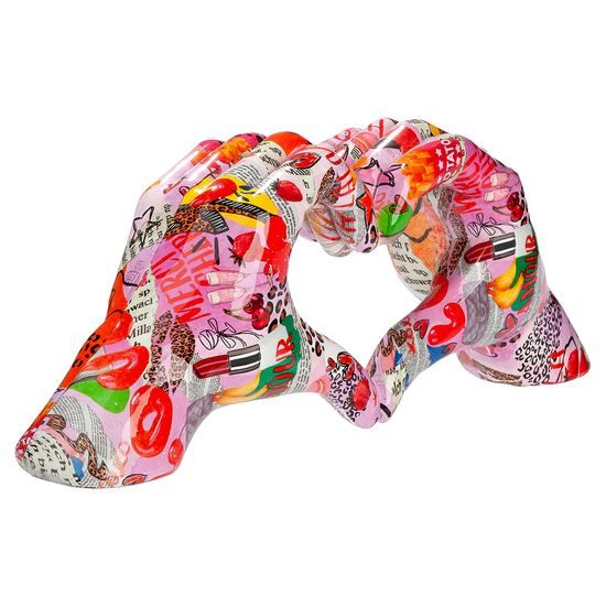 Dekorace spojené ruce ve tvaru srdce Ooh Lala, 8x29x12 cm