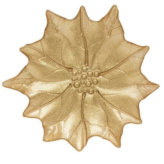 Vánoční skleněný talíř vánoční hvězda White Elegance 27cm, Easy Life