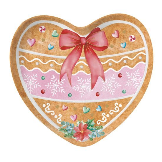 Vianočný tanier perníkové srdce Sweet Christmas 20x19cm, Easy Life