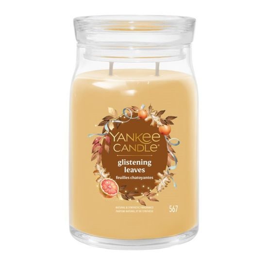 Yankee Candle - Signature vonná svíčka Glistening Leaves, 567g