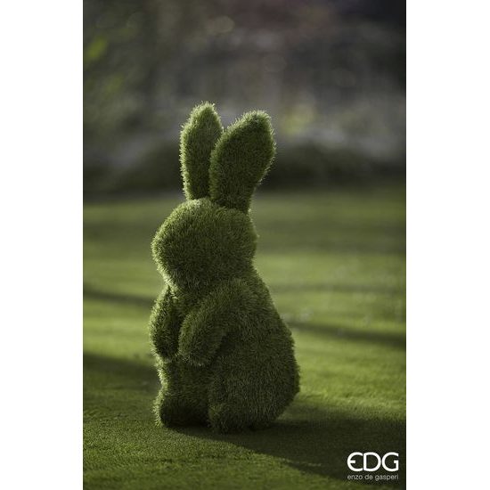 Velikonoční dekorace travnatý zajíc zelený, 70x35x27 cm