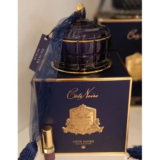 Côte Noire - Art Deco svíčka Navy & Gold, Eau de Vie