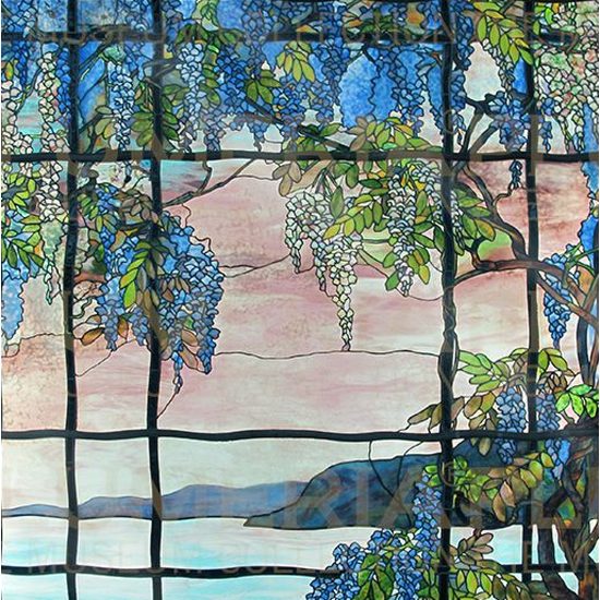 Hedvábný šátek View of Oyster Bay, Louis C. Tiffany