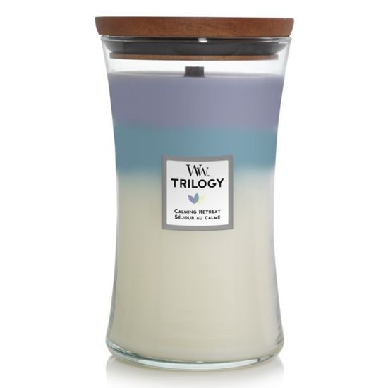 WoodWick Trilogy Calming Retreat sviečka, veľká váza 609,5 g