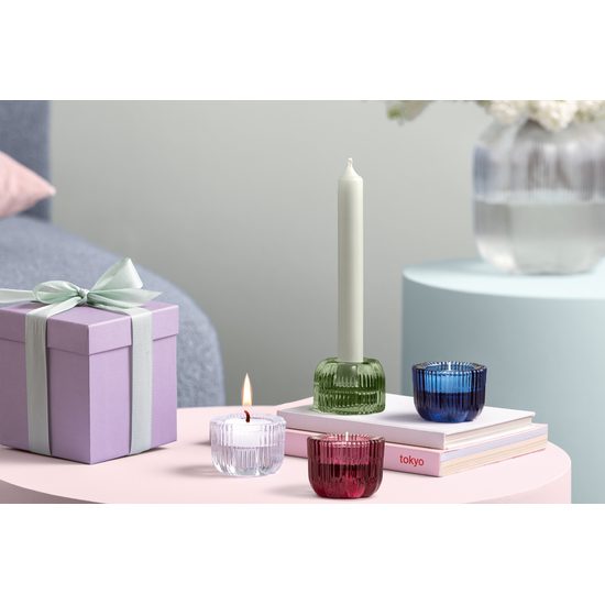 Skleněný svícen 2v1 Fleur zelený Ø 6,5cm, Villeroy & Boch