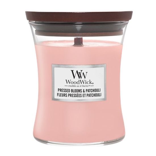 WoodWick - Pressed Blooms & Patchouli váza střední 275g