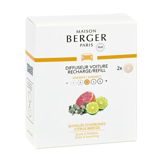 Maison Berger Paris - Keramická náplň do auta - Citrus Breeze, 2ks