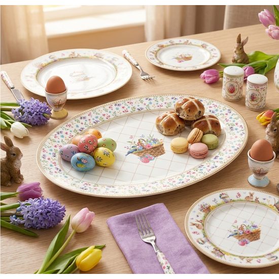 Velikonoční oválný podnos Spring Bloom 35x23,5cm, Easy Life