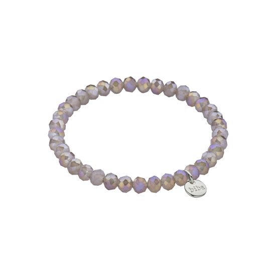 Náramok so sklenenými kryštálmi hnedý 3-8mm 1ks, 18 cm