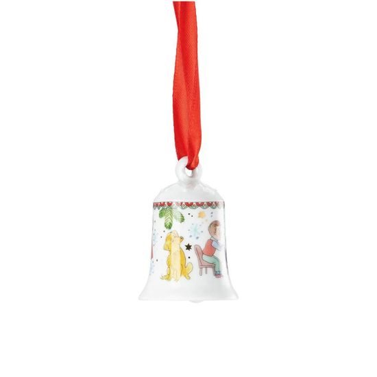 Vánoční porcelánová ozdoba mini zvoneček, Kouzelník, Vánoční radovánky 2025, 5 cm, Rosenthal