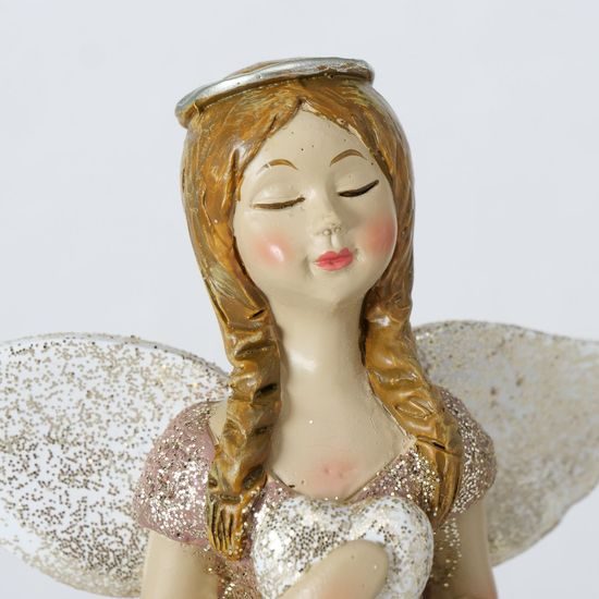 Vánoční figurka anděl Gisela 8x4x18cm, 1ks