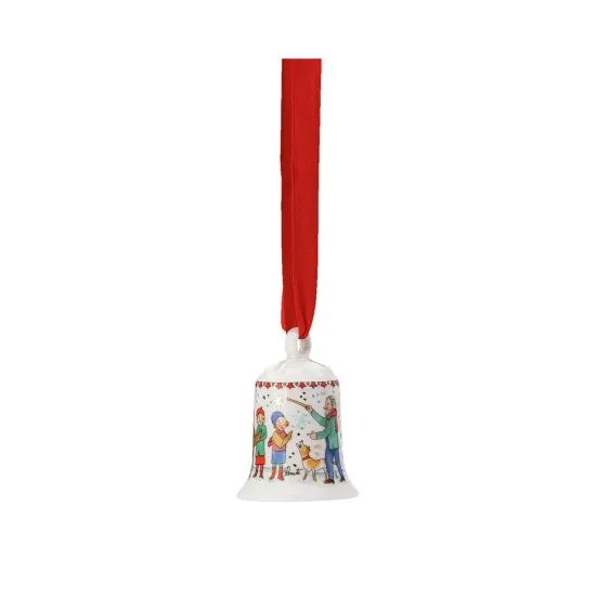 Vánoční porcelánová ozdoba zvonek Zpěváčci Christmas Sounds 5 cm, Rosenthal