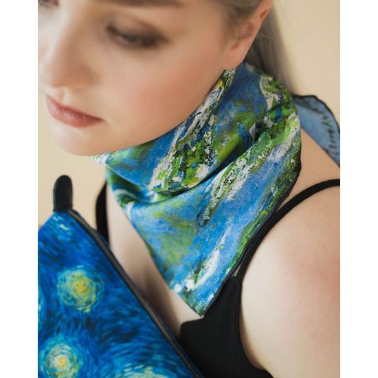 Hodvábna šatka Waterlilies 52x52cm, Claude Monet