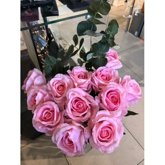 Ruže na vysokom stonke ružová, 70 x 8 cm
