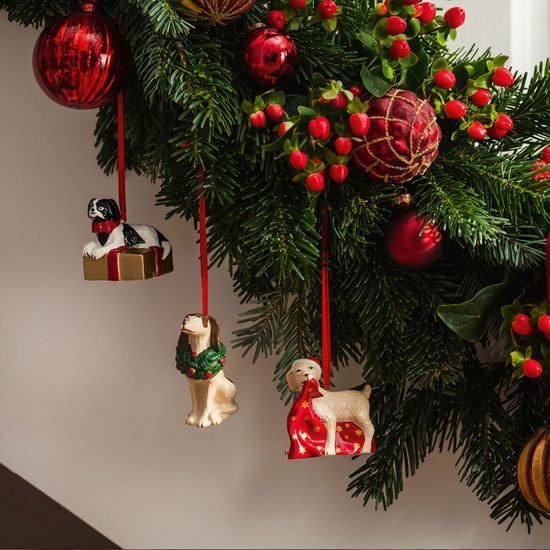 Nostalgic Ornaments vánoční závěsné ozdoby psi 3 ks, Villeroy & Boch