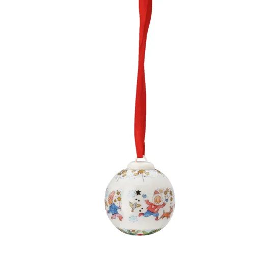 Vánoční porcelánová ozdoba koule Veselé děti Christmas Sounds 4,5 cm, Rosenthal