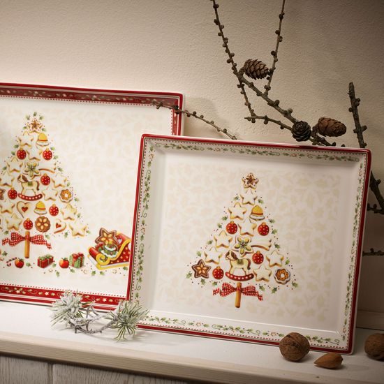 Winter Bakery Delight Hranatý koláčový podnos 27,4 x 22,7 cm, Villeroy & Boch