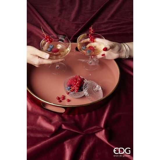 Skleněná dóza s poklopem Rombi čirá, 9x9 cm