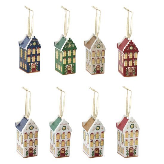 Vianočná keramická ozdoba domček vysoký Festival Avenue 1ks, Easy Life