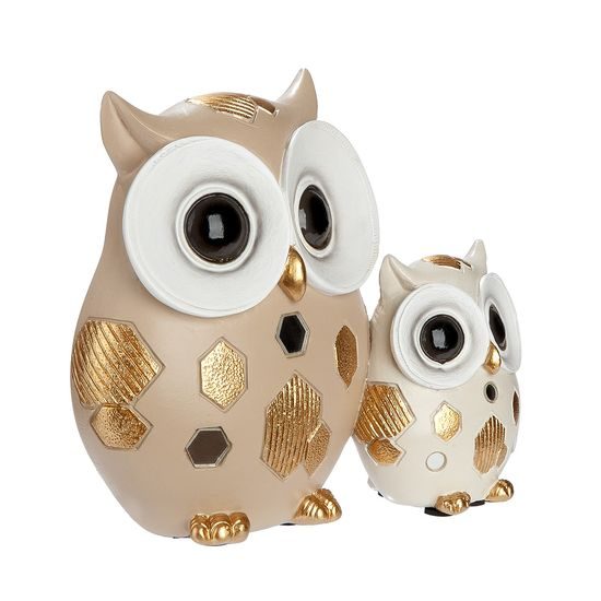 Dekorace figurka sovičky Midas, 9,5x16x14 cm
