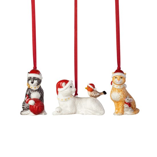 Nostalgic Ornaments vianočné závesné ozdoby mačky, 3 ks, Villeroy & Boch