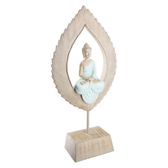 Dekorace Buddha Meditation v listu na klínku, 6,5x15,5x31,5 cm