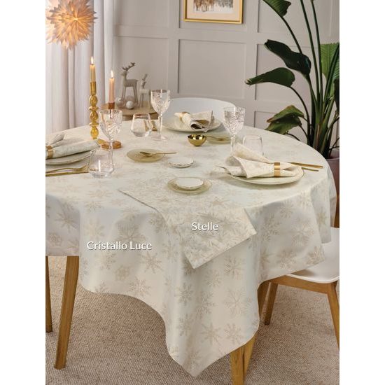 Vianočné prestieranie Cristallo Luce bielo-strieborné 35x50 cm, Sander