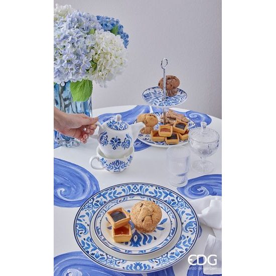 Porcelánový etažér 2-patrový Roayl Blue, 25x23 cm