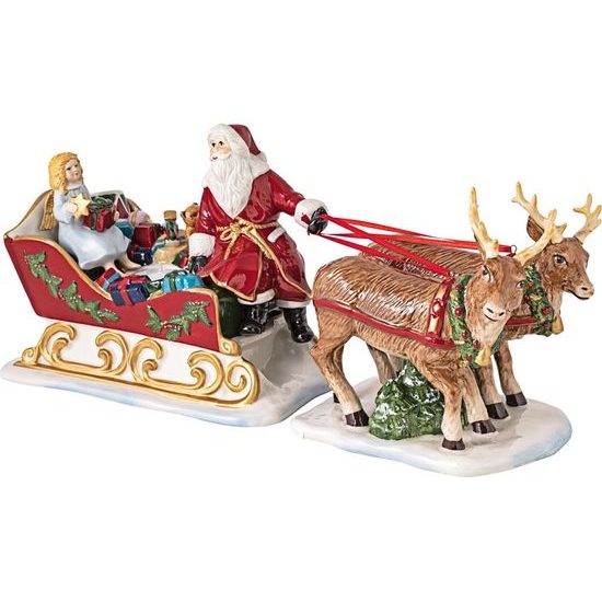 Christmas Toys dekorácia/svietnik, Santovo zápražie, 36 cm, Villeroy & Boch