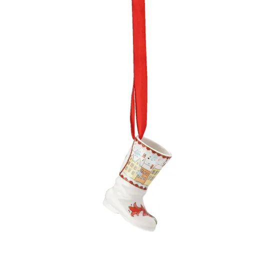 Vianočná porcelánová ozdoba topánka Vianočný stromček Christmas Sounds 5 cm, Rosenthal