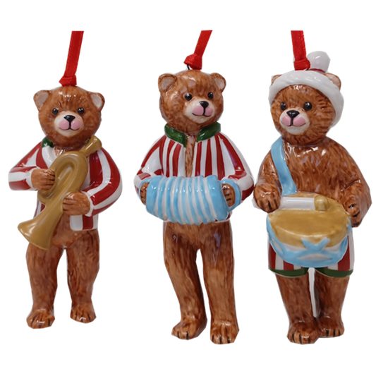 Nostalgic Ornaments vánoční závěsné ozdoby medvídci, 3 ks, Villeroy & Boch