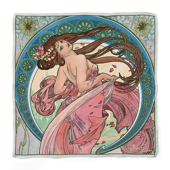Hodvábna šatka Arts Dance 52x52cm, Alfons Mucha