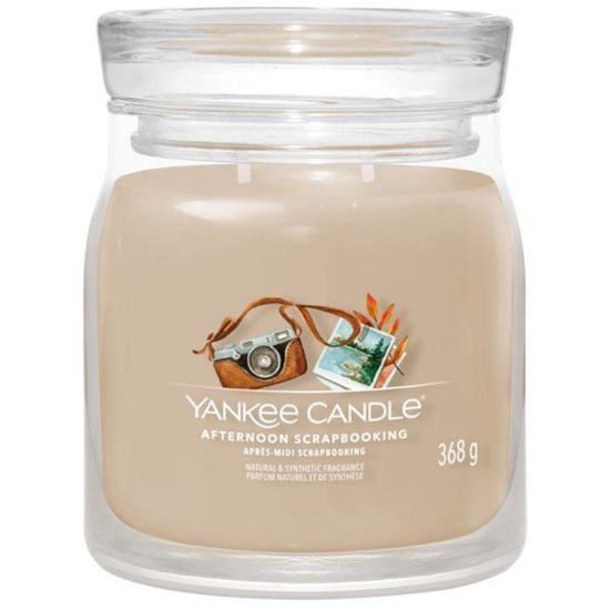 Yankee Candle - Signature vonná svíčka Afternoon Scrapbooking, 368g