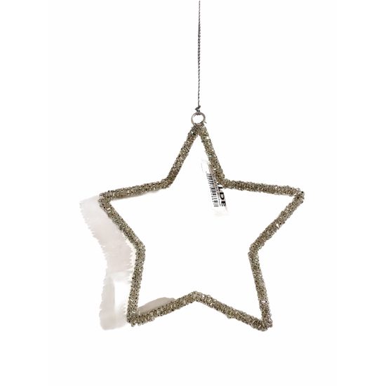 Vánoční dekorace hvězda závěsná, 13x13 cm