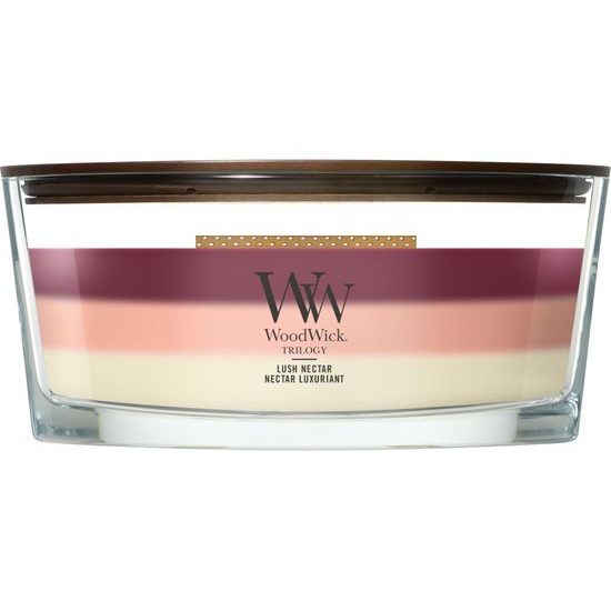 WoodWick - Trilogy Lush Nectar, svíčka loď 453.6 g