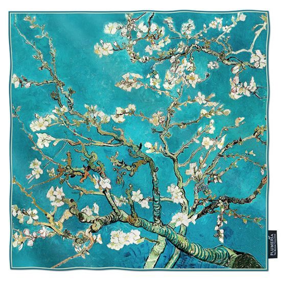 Hedvábný šátek Almond Blossom 52x52cm, Vincent Van Gogh