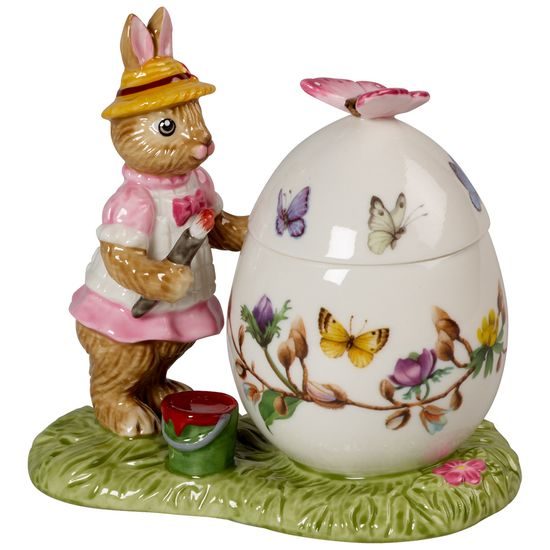 Bunny Tales veľkonočné porcelánová dóza v tvare kraslice sa zajačicou Annou, Villeroy & Boch