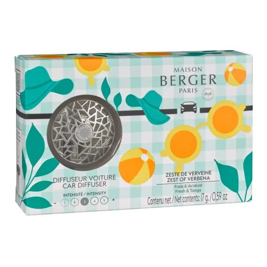 Maison Berger Paris - difuzér do auta Verbena, matně stříbrná