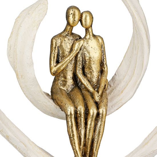 Dekorace zamilovaný pár Passion v srdci, 7x24,5x25 cm