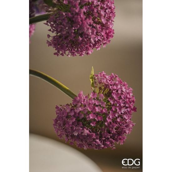 Umělá květina Allium okrasný česnek tmavě růžový, 78x14 cm