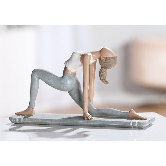 Dekorace figura žena jogínka Hannah, 6x21x12 cm