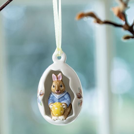 Bunny Tales veľkonočné závesná dekorácia, zajačik Max vo vajíčku, Villeroy & Boch