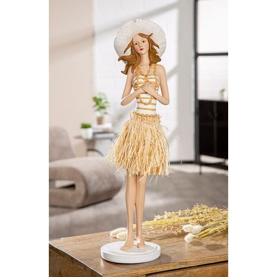 Dekorace figura letní žena Suzanne, 14,5x18x59 cm