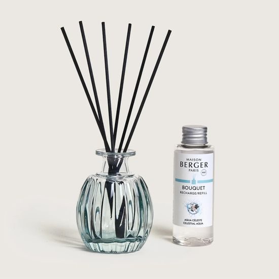 Maison Berger Paris - Mini aroma difuzér Corali zelený + Nebeská voda, 100 ml