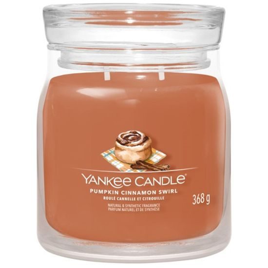 Yankee Candle - Signature vonná svíčka Pumpkin Cinnamon Swirl, 368g
