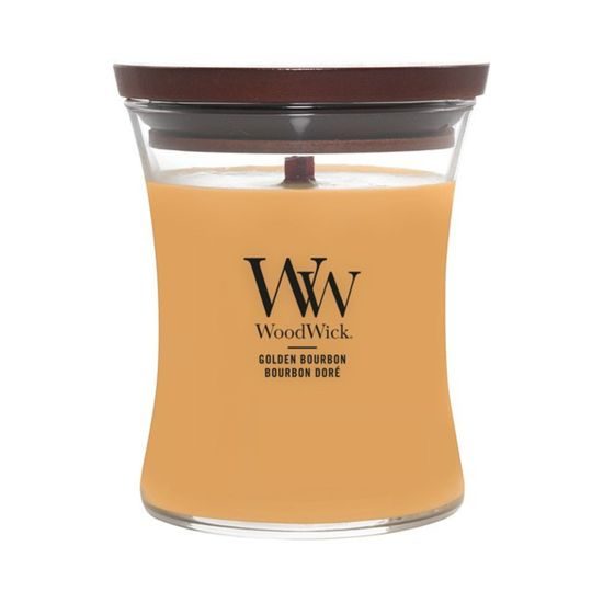 WoodWick - Golden Bourbon svíčka váza střední, 275 g