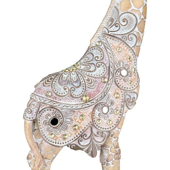 Dekorace figura žirafa Elody hnědá, 6x12,5x35,5 cm