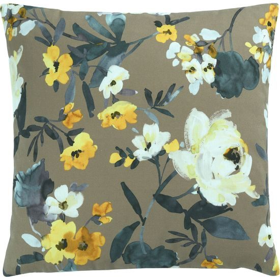 Poťah na vankúš kvetinová La Rosa hnedá 40x40cm, Sander